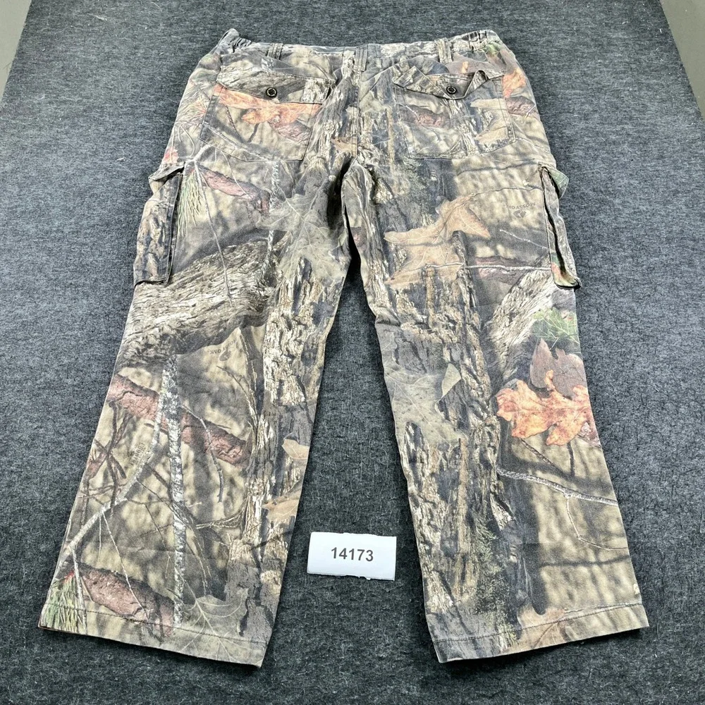 Mossy Oak Break Up Country Camo Cargo Pants Mens XL/40x28 Green Hunting Outdoor